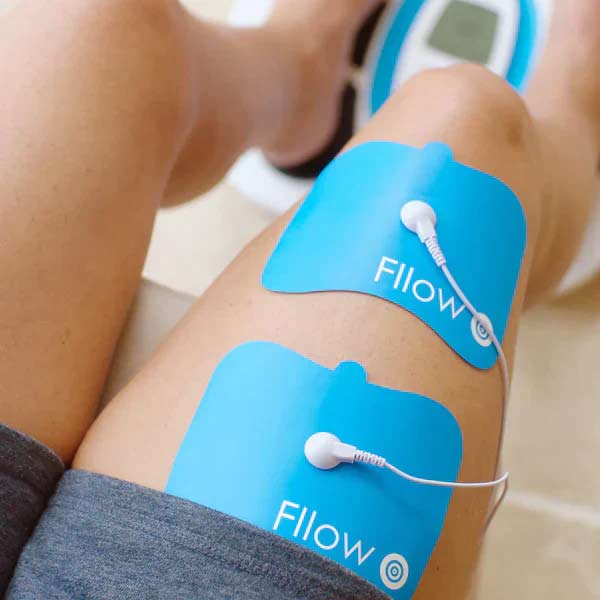 Arthro-Fllow pads on the thigh and above the knee to help with joint pain