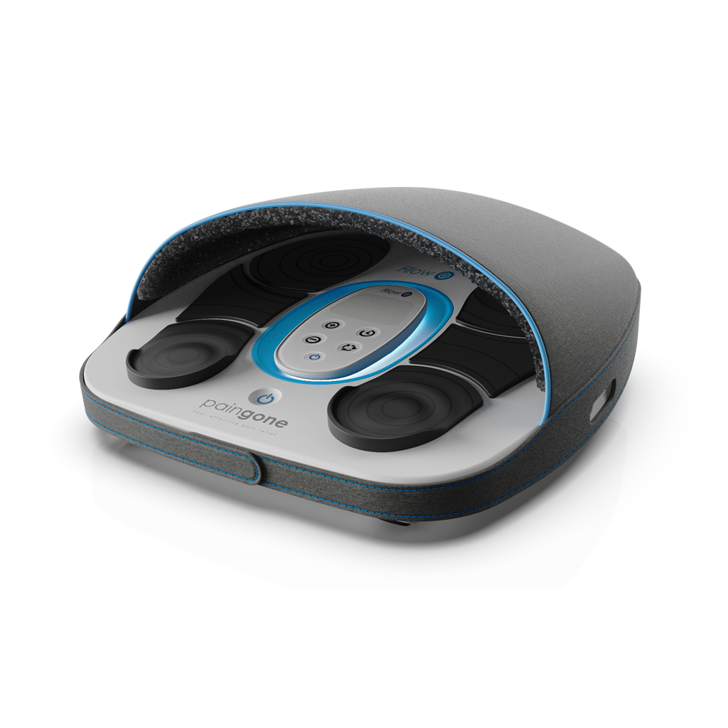 Fllow device with black fleece foot cover