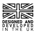 Designed and developed in the UK logo