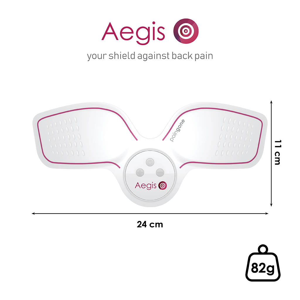 Aegis is 82 grams in weight, 24 centimetres in width and 11 centimetres in height