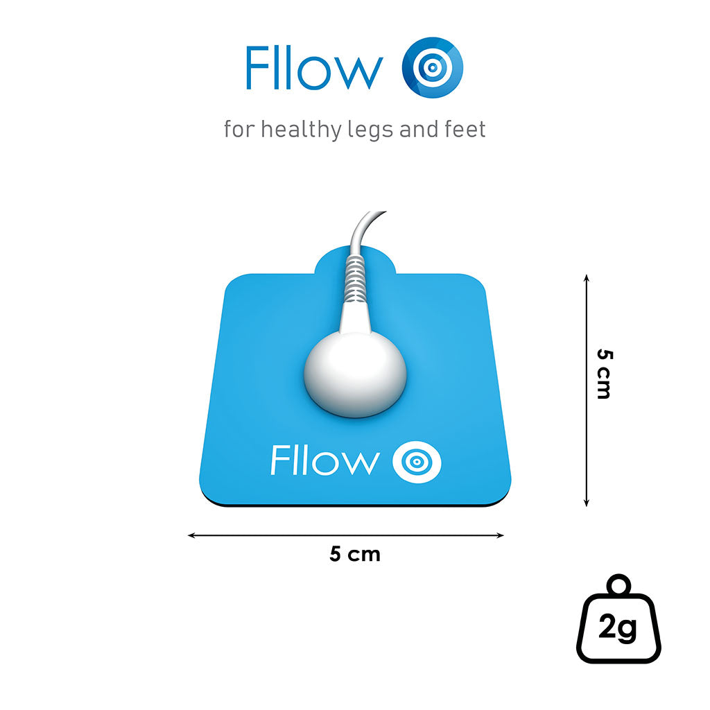Fllow Tens Pads are 5 centimetres in height and width and 2 grams in weight