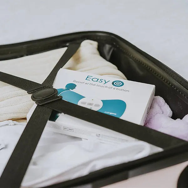 PainGone Easy packed in a suitcase, ready for travel