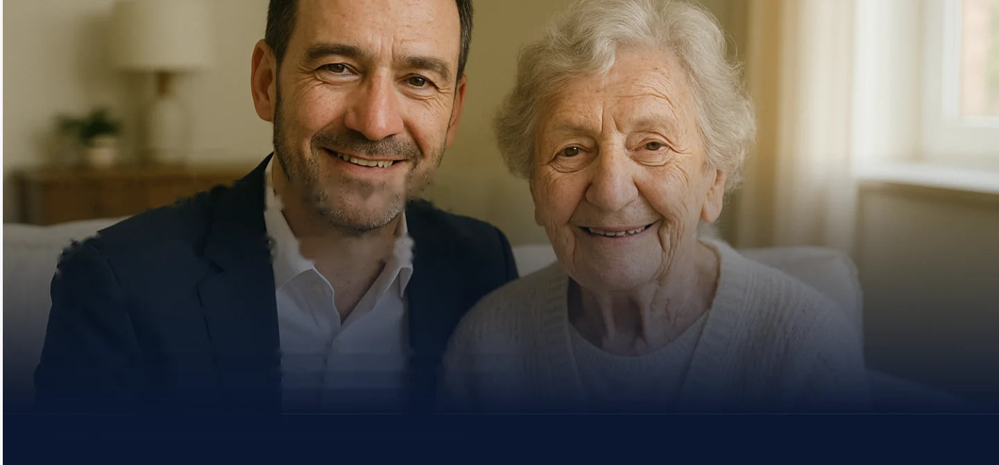 Nick with his grandmother