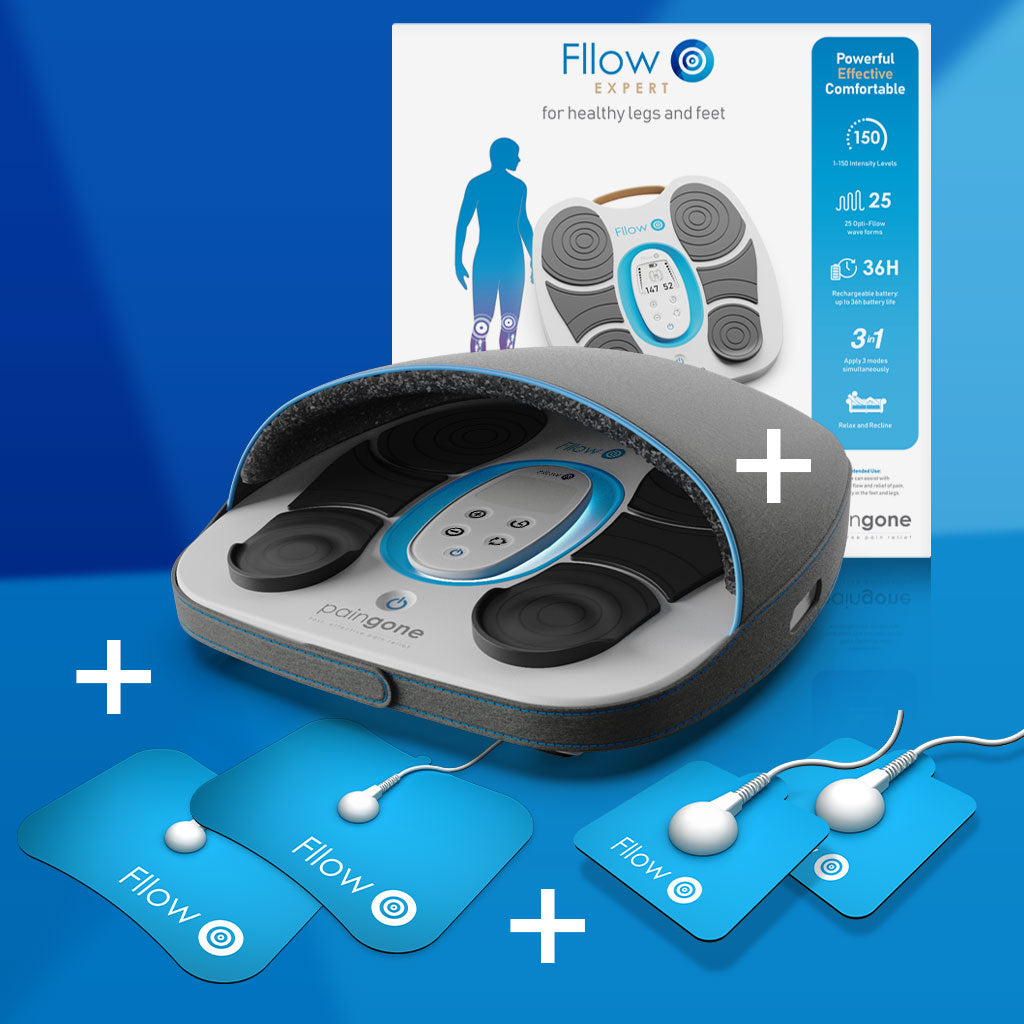 Fllow Bundle pack with the Flow device, one pair of TENS pads and foot cover